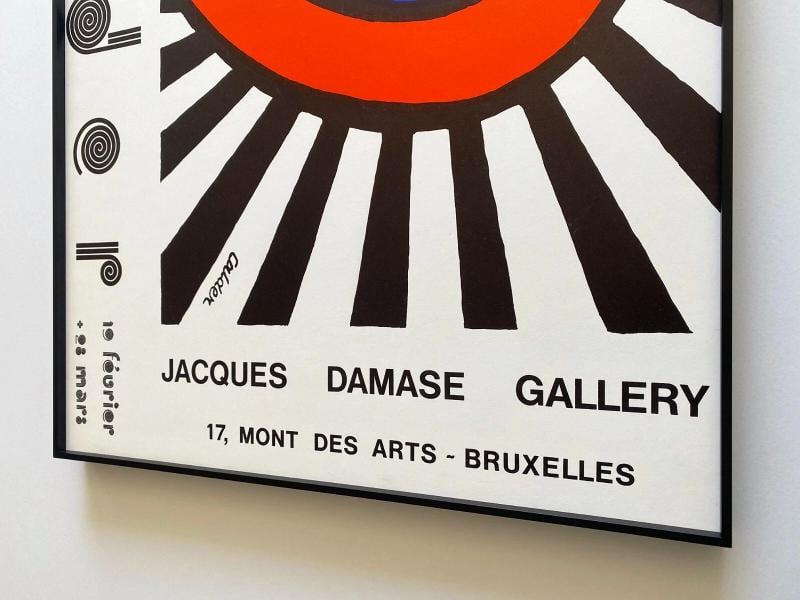 ALEXANDER CALDER RARE 1970 MID CENTURY MODERN LITHO PRINT FRAMED EXHIBIT POSTER - 12