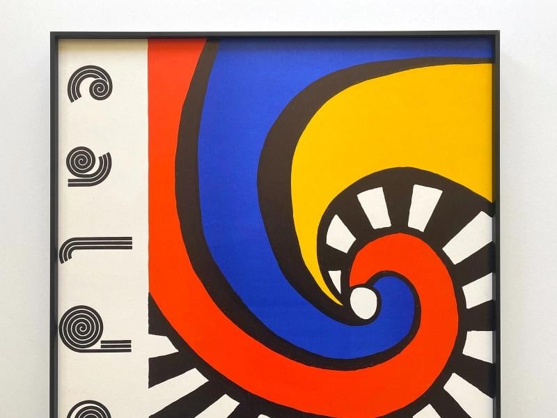ALEXANDER CALDER RARE 1970 MID CENTURY MODERN LITHO PRINT FRAMED EXHIBIT POSTER - 2