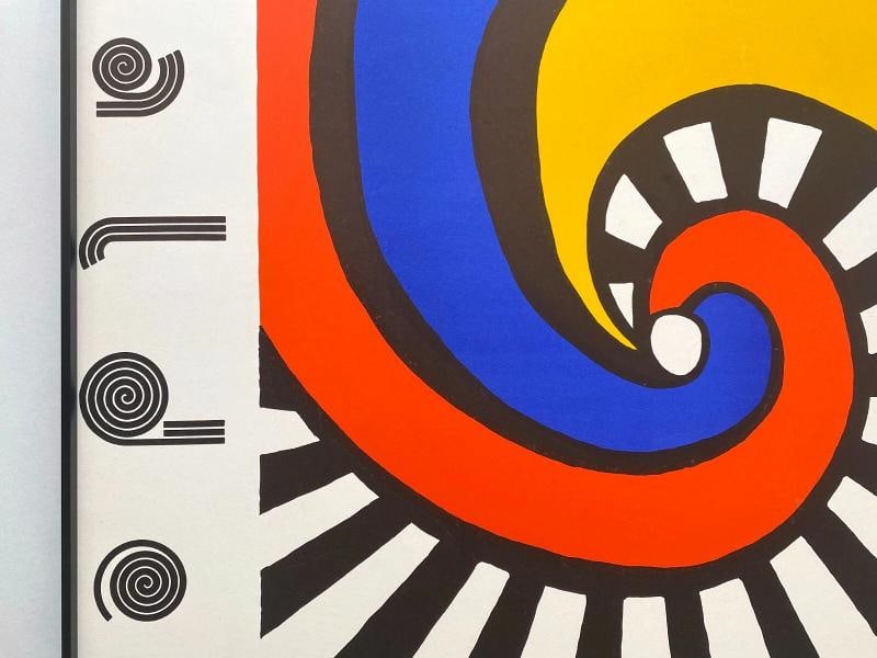 ALEXANDER CALDER RARE 1970 MID CENTURY MODERN LITHO PRINT FRAMED EXHIBIT POSTER - 6