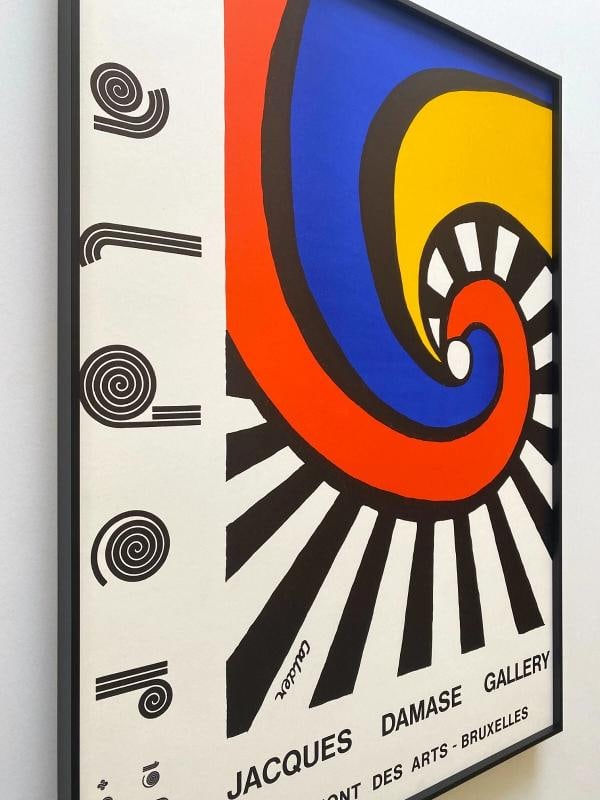 ALEXANDER CALDER RARE 1970 MID CENTURY MODERN LITHO PRINT FRAMED EXHIBIT POSTER - 7