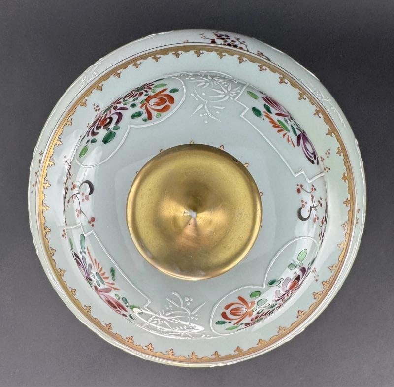 Impressive Early 1900s French Samson Pink White Lidded Urn Vase Large Size - 3