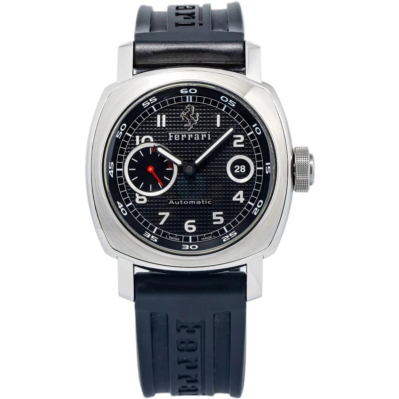 Panerai Ferrari FER00001 2011 Papers Strap Stainless Steel Black Arabic 57x45mm: Case Size 57x45mm Wrist Fit 8 inches Box No Papers Yes Condition Ã¢â‚¬â€ Good Full Specifications SKU Panerai#218 Brand Panerai Model Ferrari Reference FER00