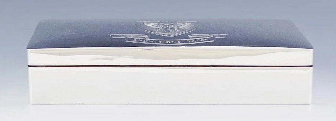 Greek Sterling Silver Hellenic Army Emblem Cigarette Box - 4
