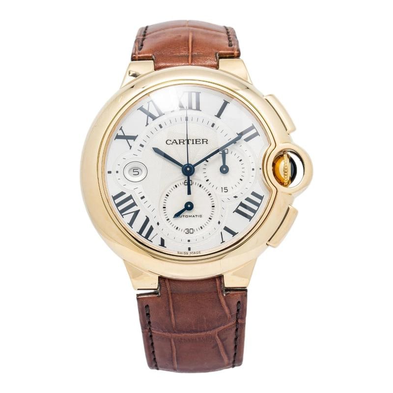 Cartier Ballon Bleu XL 3106/W6920007 Strap Yellow Gold Silver Automatic 44mm: Case Size 44mm Wrist Fit 7.25mm Box No Papers No Condition Ã¢â‚¬â€ Good Full Specifications SKU Cartier#1188 Brand Cartier Model Ballon Bleu XL Reference