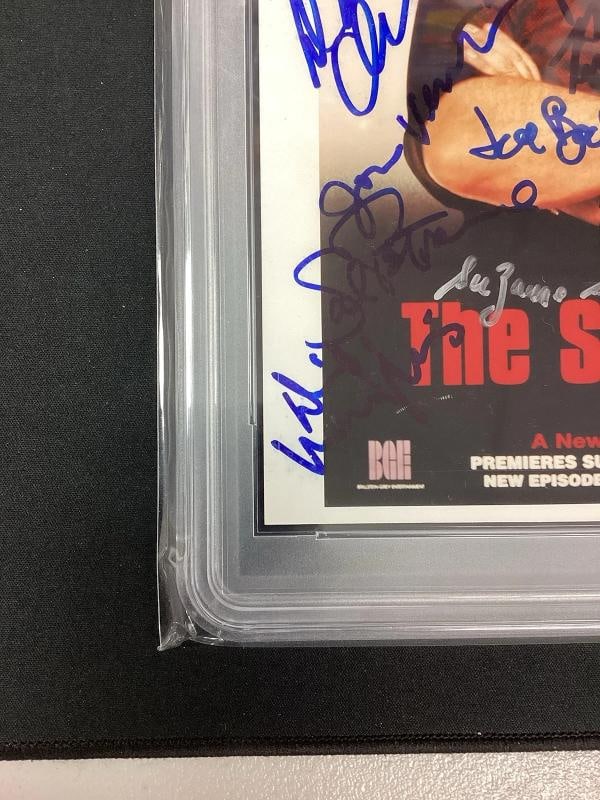 The Sopranos Multi Cast Signed 8x10 Photo with 20+ Signatues Including James Gandolfini (PSA 8 Auto - 10