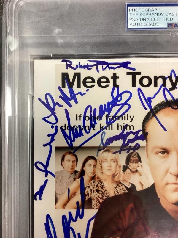 The Sopranos Multi Cast Signed 8x10 Photo with 20+ Signatues Including James Gandolfini (PSA 8 Auto - 3