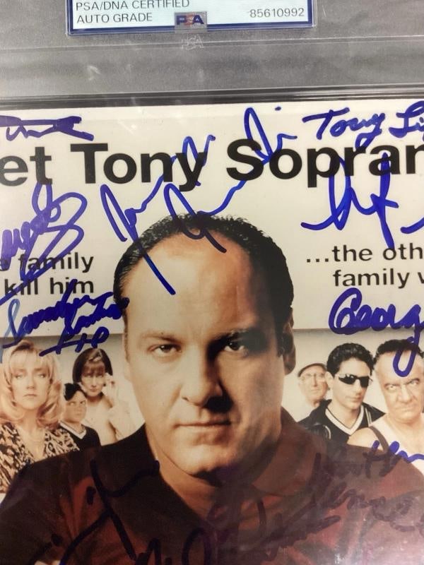 The Sopranos Multi Cast Signed 8x10 Photo with 20+ Signatues Including James Gandolfini (PSA 8 Auto - 4