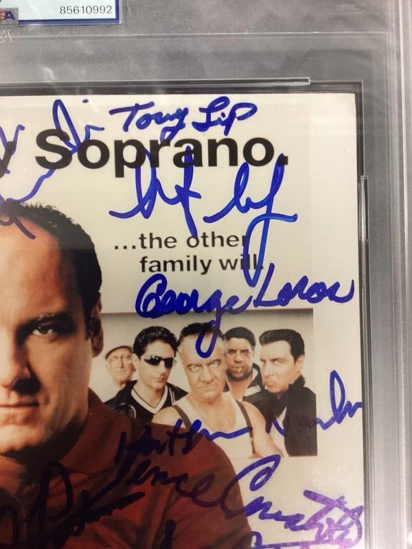 The Sopranos Multi Cast Signed 8x10 Photo with 20+ Signatues Including James Gandolfini (PSA 8 Auto - 5