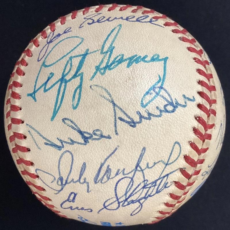 Hall of Famers Multi Signed Baseball Joe DiMaggio, Mickey Mantle +18 More (JSA) - 6