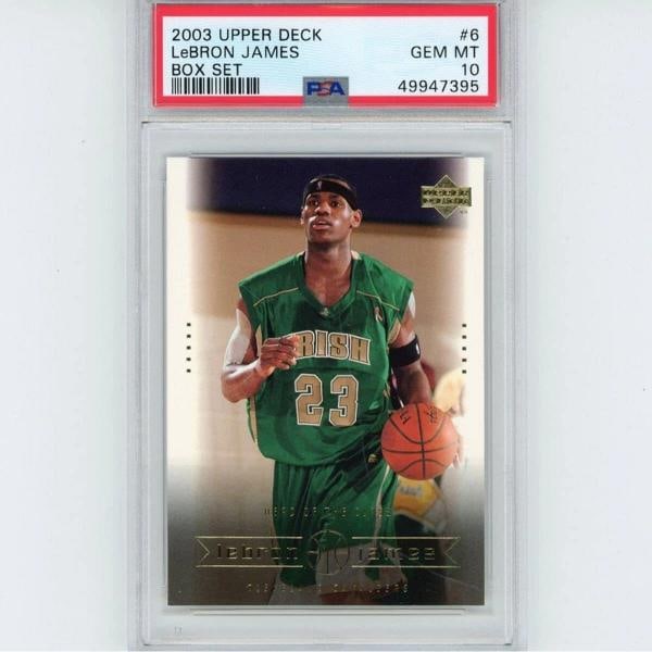 2003-04 Upper Deck LeBron James #6 Box Set Rookie RC Card PSA 10: Condition: Graded - PSA 10: Professionally graded,Athlete: LeBron James,Authenticity Provided By: Professional Sports Authenticator (PSA),Autograph Authentication: Professional Sports Authenticator