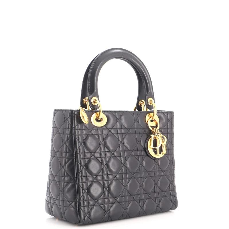 Christian Dior Lady Dior Bag Cannage Quilt Lambskin Medium - 2