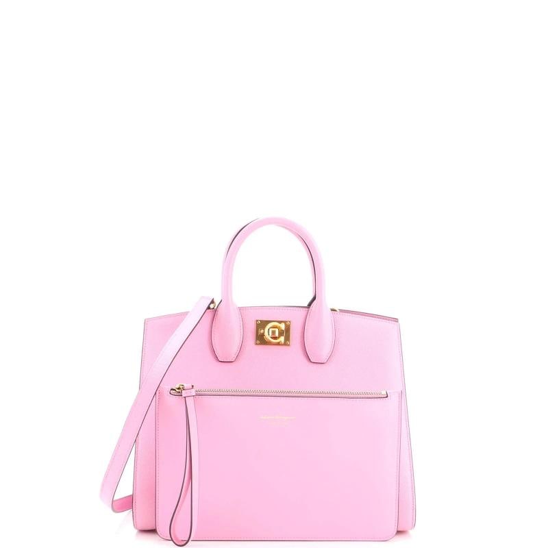 Salvatore Ferragamo Studio Box Satchel Leather Medium - 2