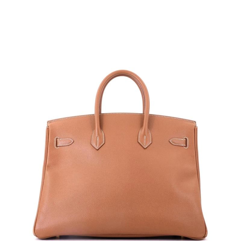 Hermes Birkin Handbag Brown Courchevel with Gold Hardware 35 - 4