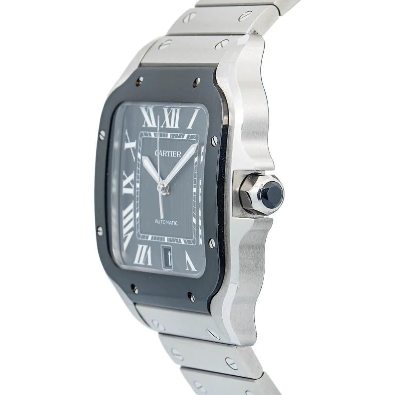 Cartier Santos WSSA0037 Papers Bracelet Steel Gray Roman Auto 39mm - 3