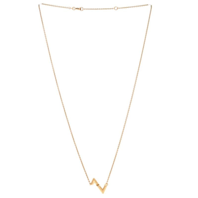 Louis Vuitton LV Volt Upside Down Pendant Necklace 18K Yellow Gold - 2