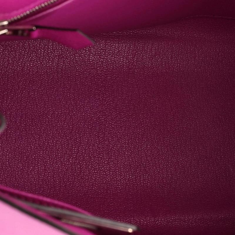 Hermes Kelly Handbag Pink Epsom with Palladium Hardware 28 - 6