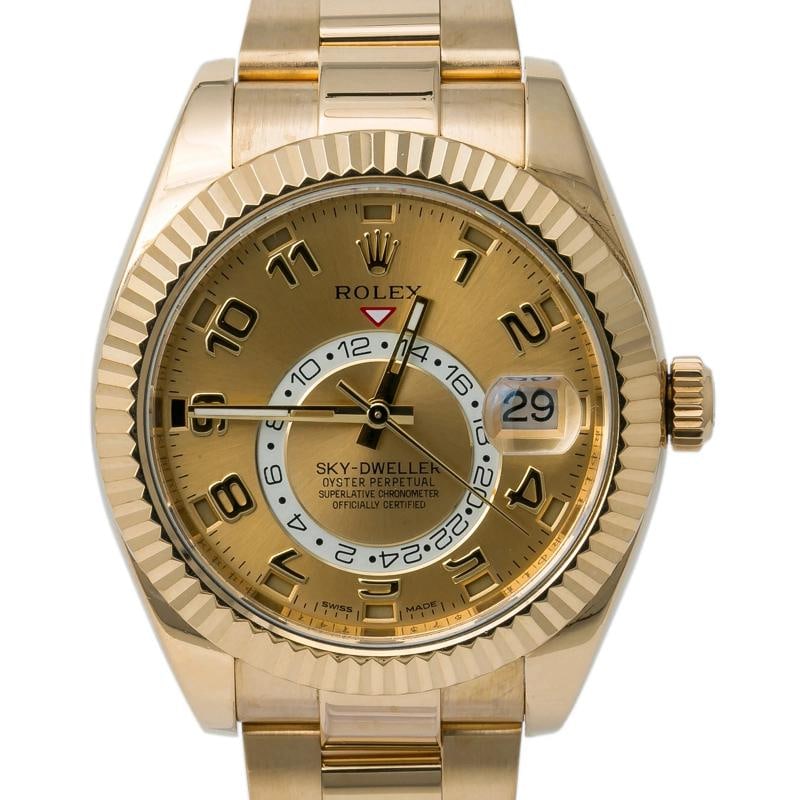 Rolex Sky-Dweller 326938 Oyster Yellow Gold Champagne Automatic 42mm - 2