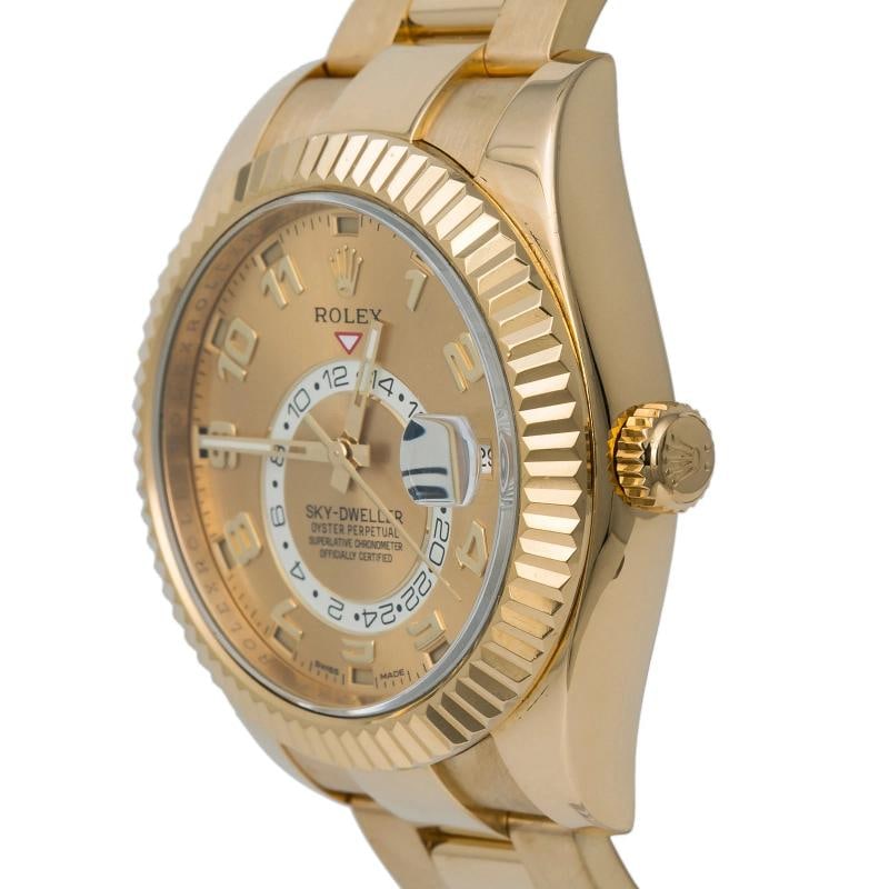 Rolex Sky-Dweller 326938 Oyster Yellow Gold Champagne Automatic 42mm - 3