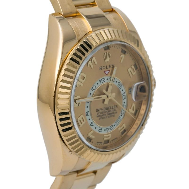 Rolex Sky-Dweller 326938 Oyster Yellow Gold Champagne Automatic 42mm - 4