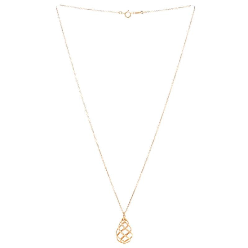 Tiffany & Co. Paloma Picasso Venezia Luce Pendant Necklace 18K Rose Gold - 2