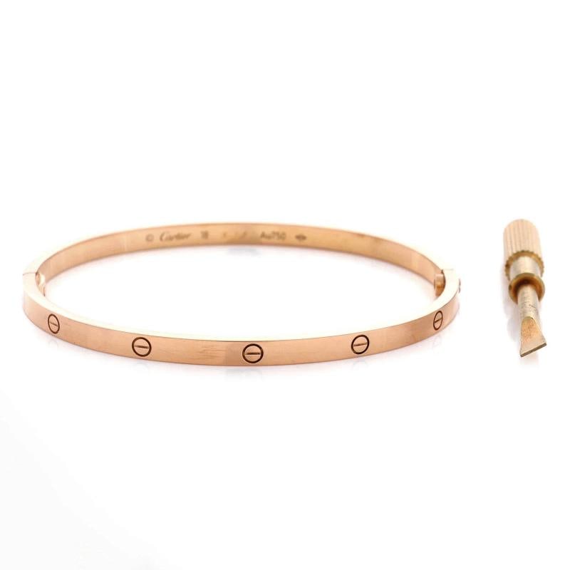 Cartier Love Bracelet 18K Rose Gold Small - 3