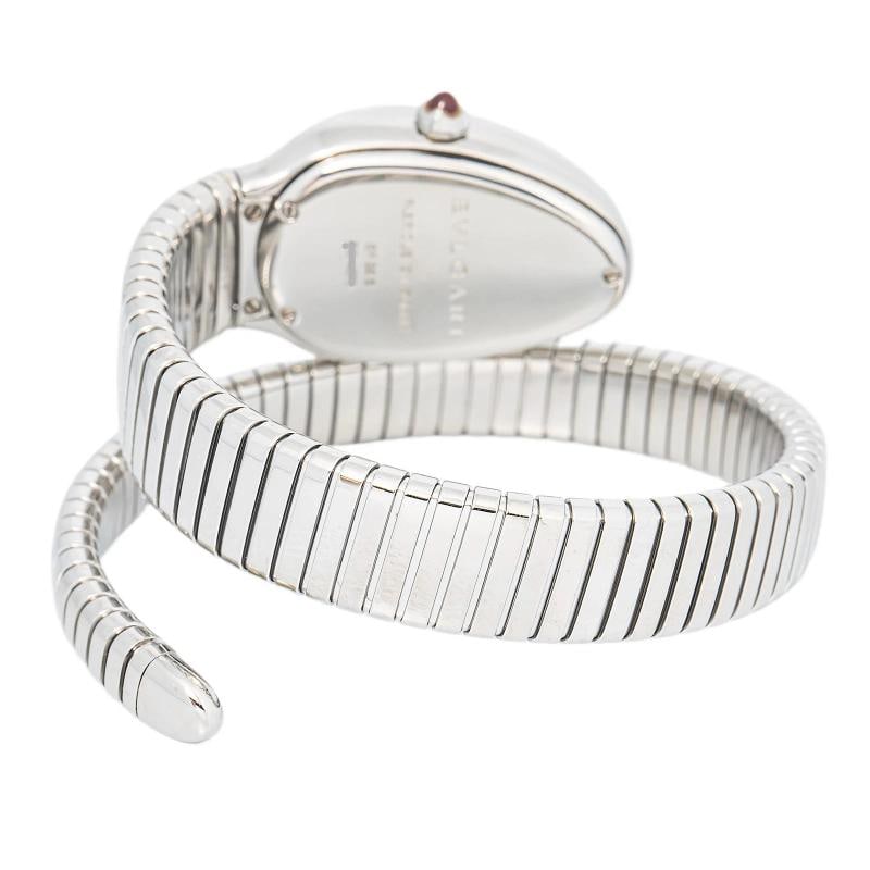 Bvlgari Serpenti SP35S Brecelet Stainless Steel White Dial Index Quartz 25mm - 5