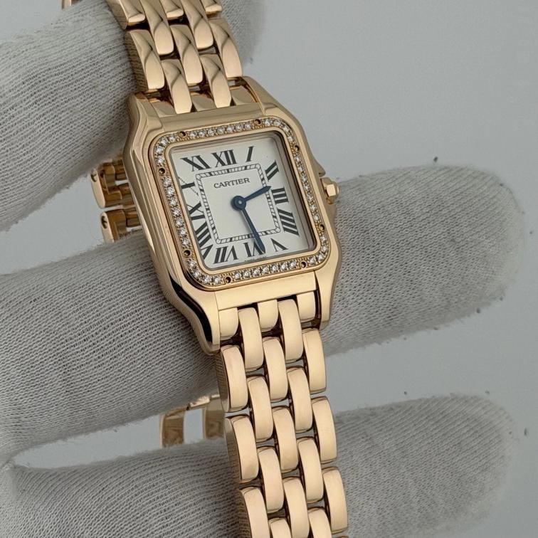 Cartier Panthere WJPN0009 27mm Factory Diamond Bezel 18k Rose Gold Box Paper - 11