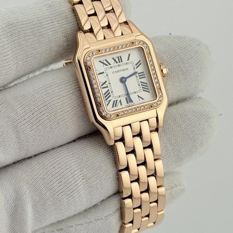 Cartier Panthere WJPN0009 27mm Factory Diamond Bezel 18k Rose Gold Box Paper - 14