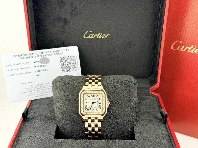 Cartier Panthere WJPN0009 27mm Factory Diamond Bezel 18k Rose Gold Box Paper - 15