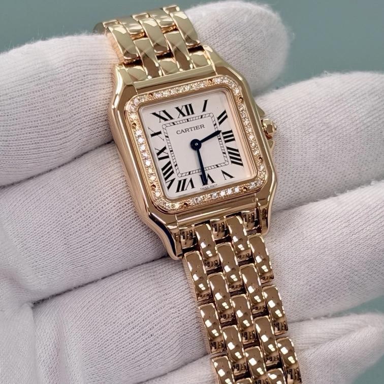 Cartier Panthere WJPN0009 27mm Factory Diamond Bezel 18k Rose Gold Box Paper - 2