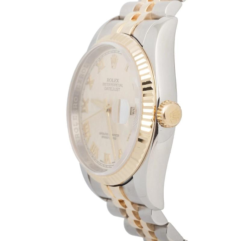 Rolex Datejust 116233 2011 Card Jubilee Steel Ivory Pyramid Roman Auto 36mm - 3