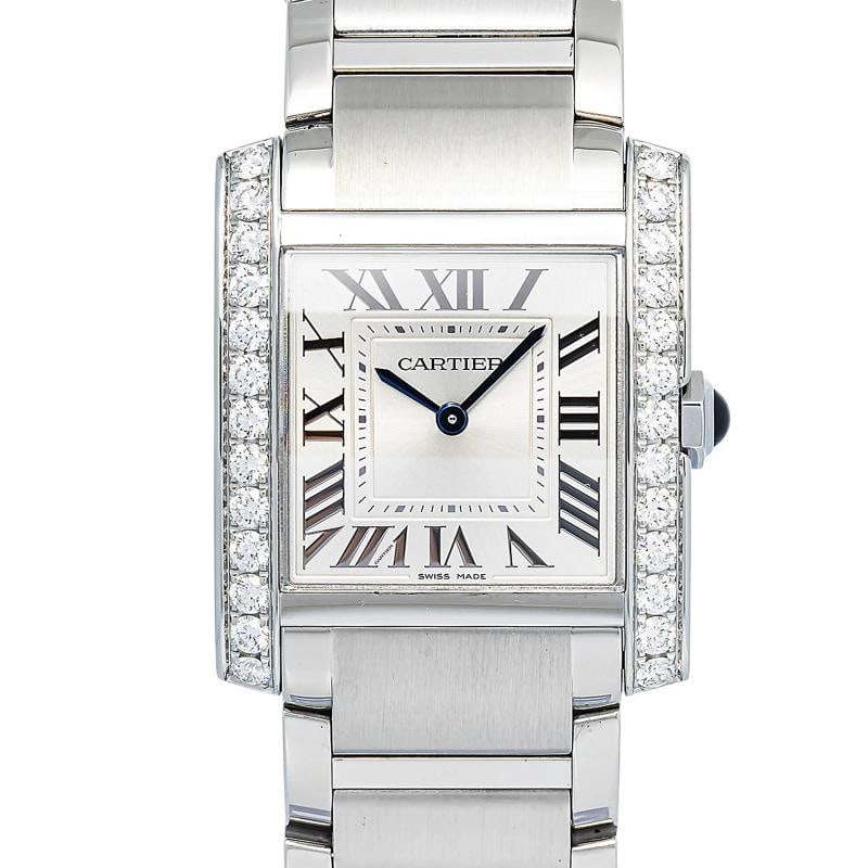 Cartier Tank Francaise W4TA0021 Bracelet Steel Silver Roman Quartz 28mm - 2