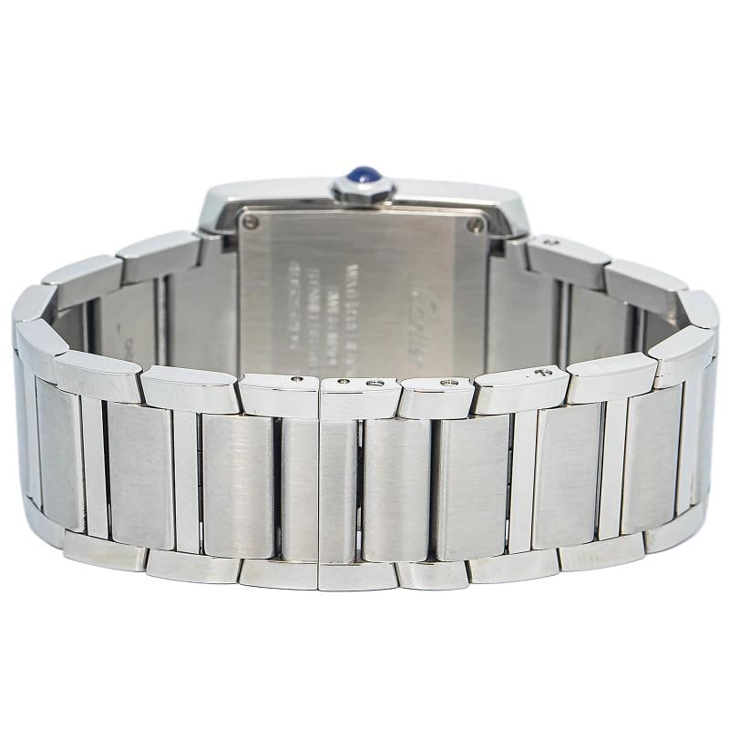 Cartier Tank Francaise W4TA0021 Bracelet Steel Silver Roman Quartz 28mm - 5