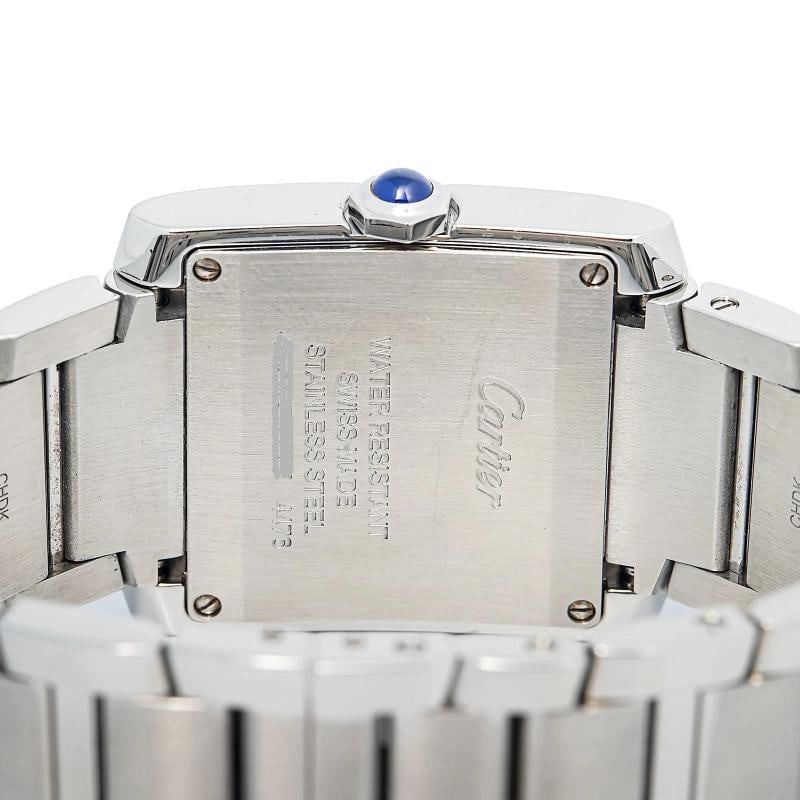 Cartier Tank Francaise W4TA0021 Bracelet Steel Silver Roman Quartz 28mm - 6