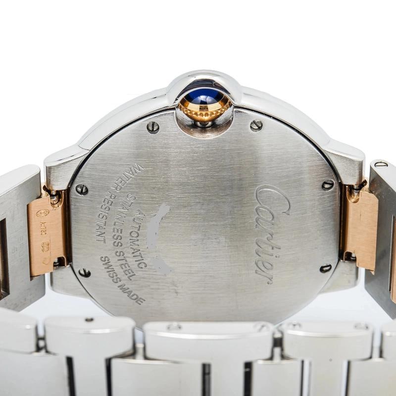 Cartier Ballon Bleu WE902054 Bracelet Steel Salmon Diamond Auto 33mm - 6