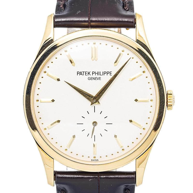 Patek Philippe Calatrava 5196J-001 Alligator Strap YG White Opaline Dial 37mm - 2