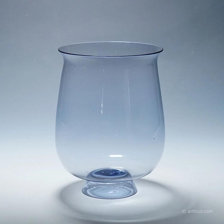 Antique Vetro Soffiato Glass Vase, Murano 1920s: Condition: Used,Brand: ArtGlass,Type: Vase,Country of Origin: Italy Beautiful 'Vetro Soffiato' vase with bell-shaped bowl and conical foot made of very thin, light blue, transparent glass. Made by