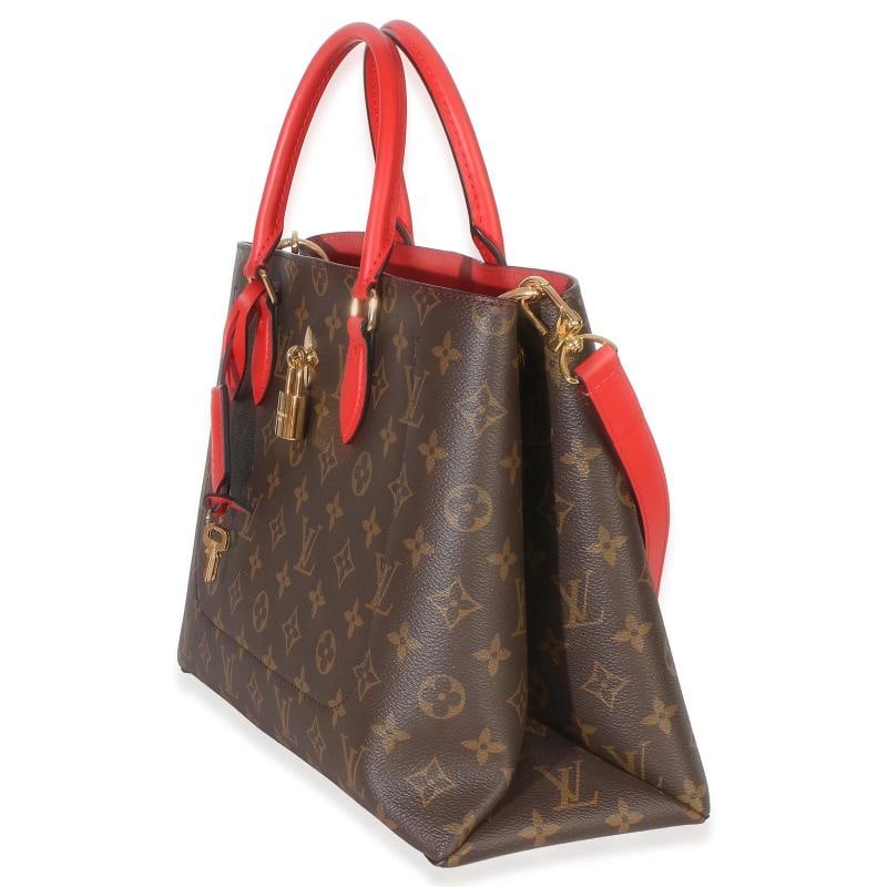 Louis Vuitton Red Monogram Canvas Flower Tote - 2