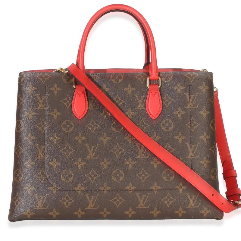 Louis Vuitton Red Monogram Canvas Flower Tote - 4