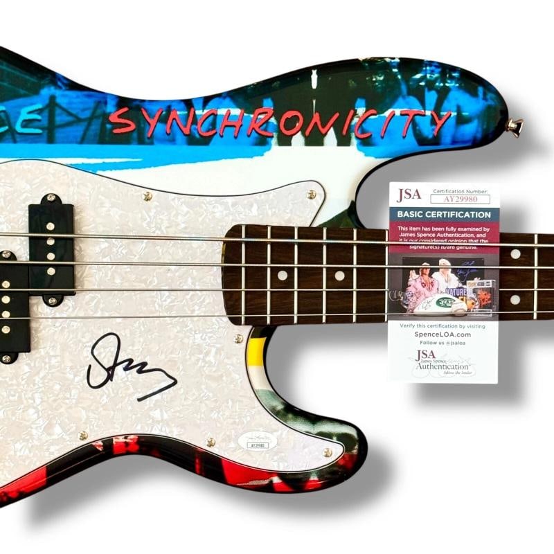 Sting Signed Guitar Custom Graphics JSA COA The Police Fender P-Bass - 2