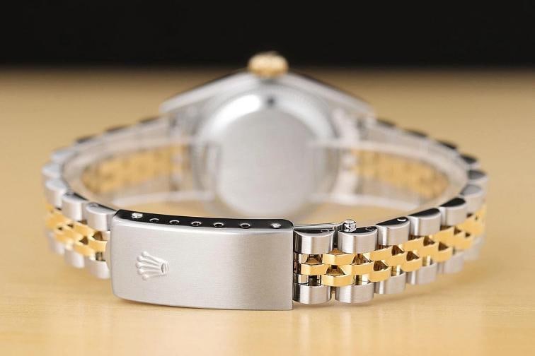 ROLEX LADIES DATEJUST 79173 MOTHER OF PEARL RUBY DIAL 18K GOLD SS TWO TONE WATCH - 6