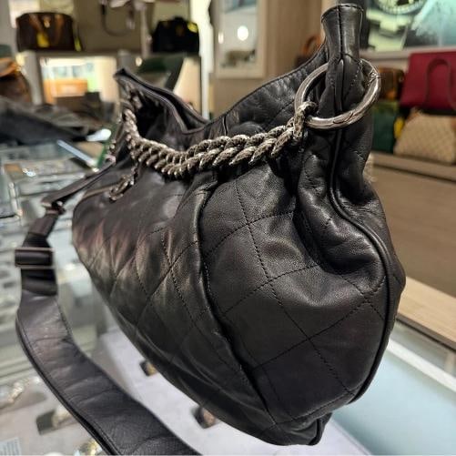 Chanel Distressed Calfskin Large Coco Pleats Hobo (2012) - 2