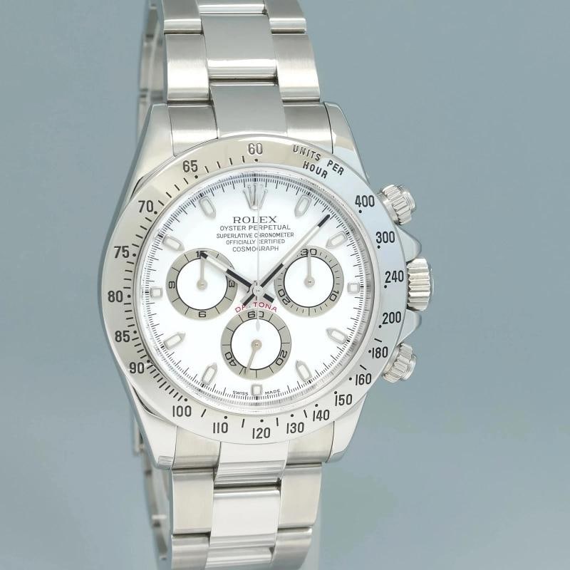 2010 MINT Rolex Daytona 116520 White Dial Chronograph Steel 40mm Watch Box - 3