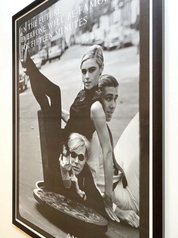 ANDY WARHOL RARE 1997 "FAMOUS FOR 15 MINUTES" FRAMED POP ART ICONIC PHOTO POSTER - 10