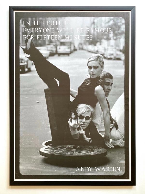 ANDY WARHOL RARE 1997 "FAMOUS FOR 15 MINUTES" FRAMED POP ART ICONIC PHOTO POSTER (1 of 12)