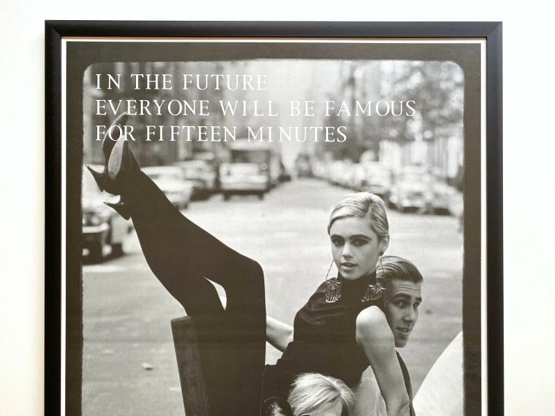 ANDY WARHOL RARE 1997 "FAMOUS FOR 15 MINUTES" FRAMED POP ART ICONIC PHOTO POSTER - 2