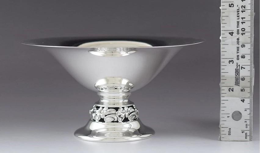 c1950s Gorgeous Pair American Sterling Silver Footed Bowls / Dishes - 4