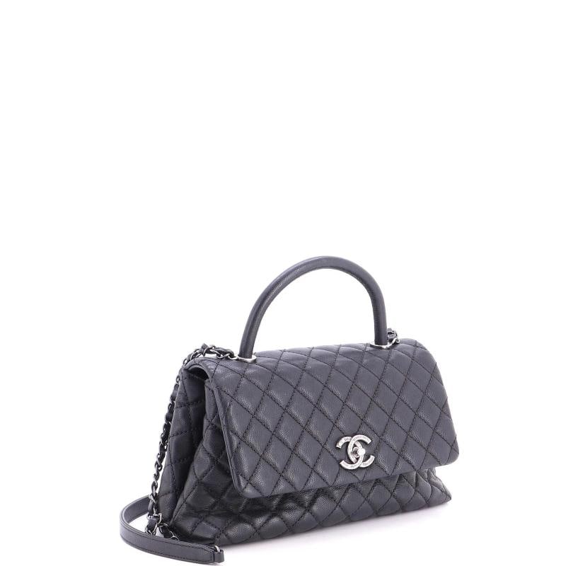 Chanel Coco Top Handle Bag Quilted Caviar Small - 2