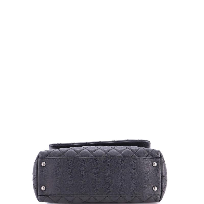 Chanel Coco Top Handle Bag Quilted Caviar Small - 4