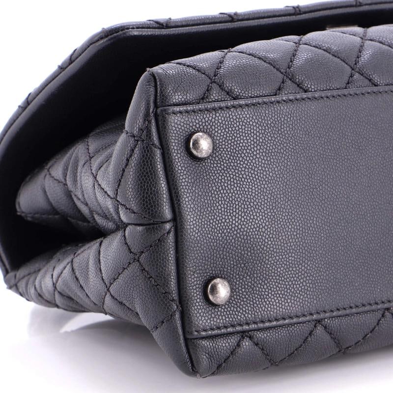 Chanel Coco Top Handle Bag Quilted Caviar Small - 5